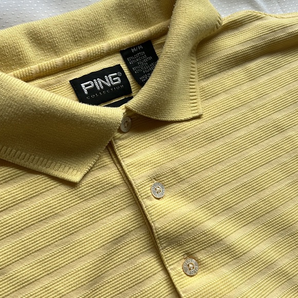 Ping Collection Golf Shirt Medium Dry Fiber Dynamics Cotton & Wicking Polyester - Picture 2 of 7